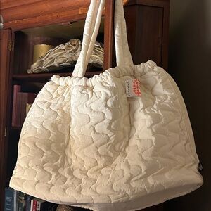 NWT FP Movement Cloud 9 Puffy Tote Bag Ivory